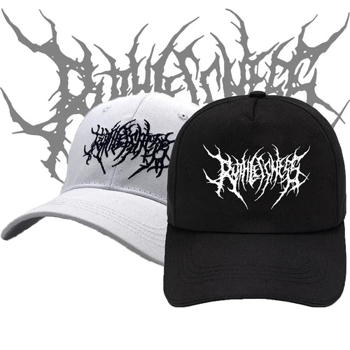 Gothic Punk Embroidered Cotton Unisex Baseball Cap