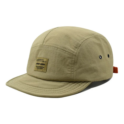 Fashion 5 Panel Quick Dry Flat Brim Baseball Cap