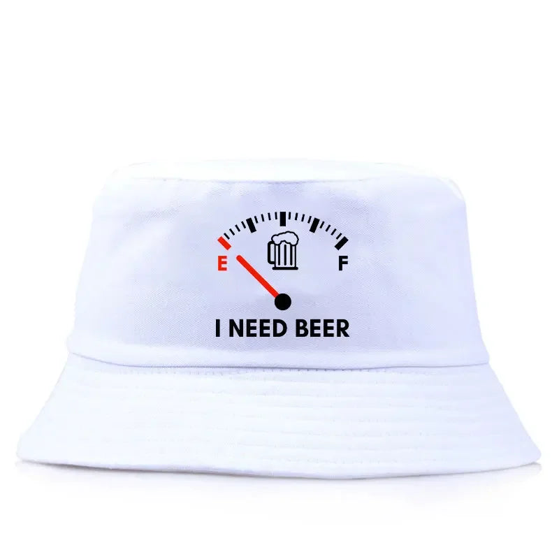 I Need Beer Reversible Print Bucket Hat