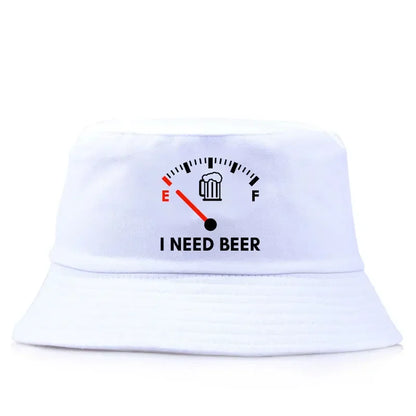 I Need Beer Reversible Print Bucket Hat
