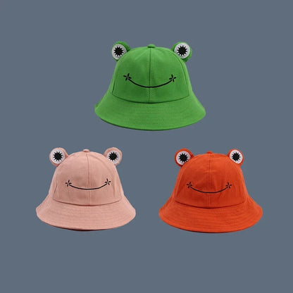 Cartoon Frog Fisherman Bucket Hat