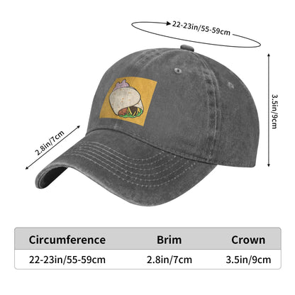 Asamimichaan Cute Asamimi Washed Denim Baseball Cap