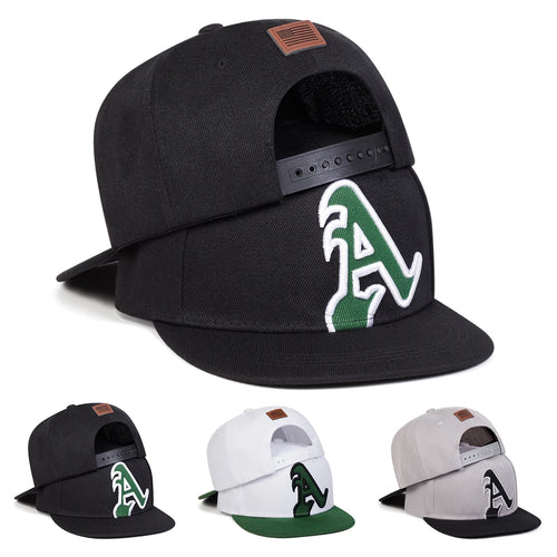 A Letter American Flag Embroidered Hip Hop Baseball Hat