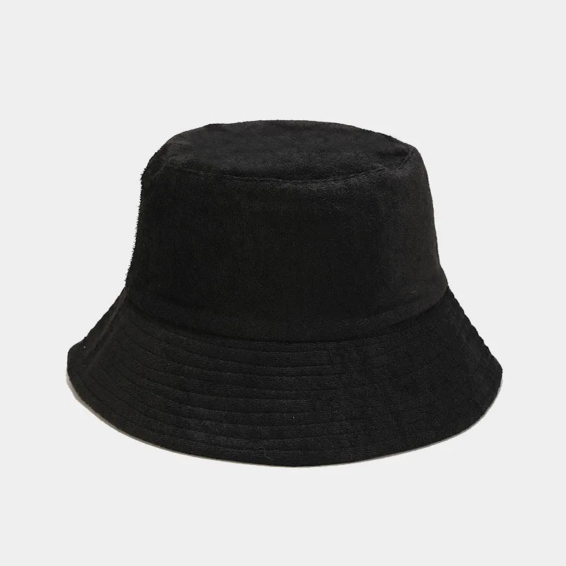 Candy Color Terry Cloth Sun Bucket Hat