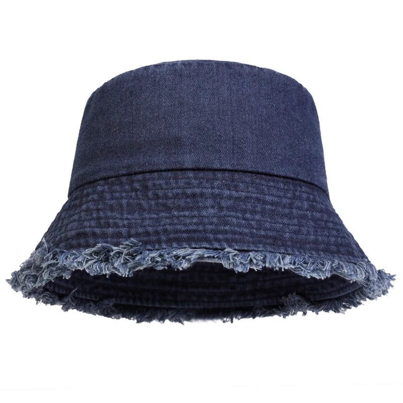 Neutral Denim Unisex Sun Protection Bucket Hat