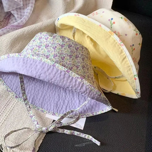 Floral Print Reversible Summer Bucket Hat