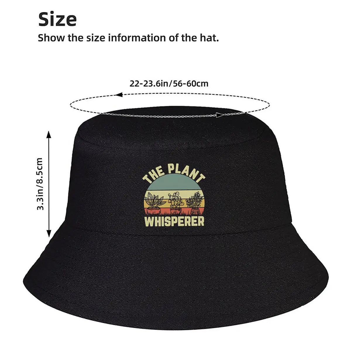Plant Whisperer Retro Sunset Greenery Bucket Hat