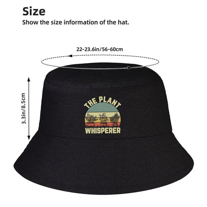 Plant Whisperer Retro Sunset Greenery Bucket Hat