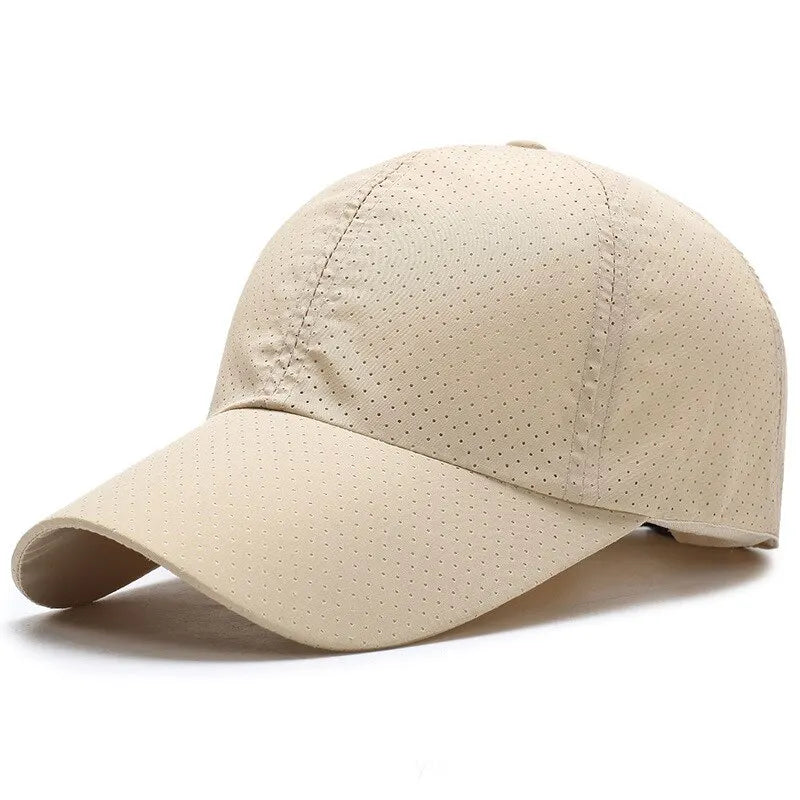 Solid Color Breathable Mesh Peaked Cap