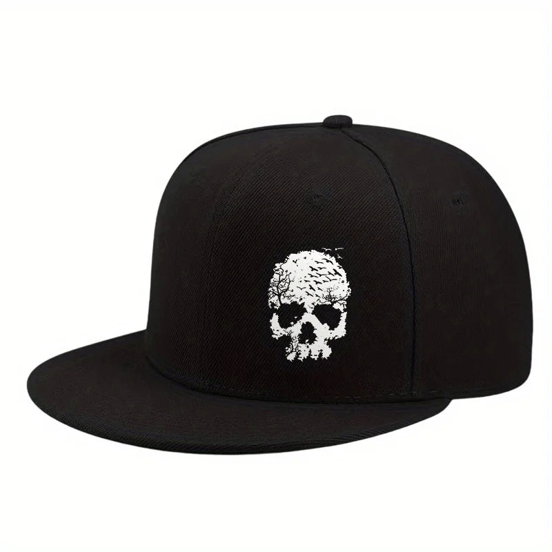 Skull Trees Bats Graphic Streetwear Snapback Cap