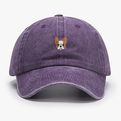 Lucky Clover Embroidery Vintage Washed Cotton Baseball Cap