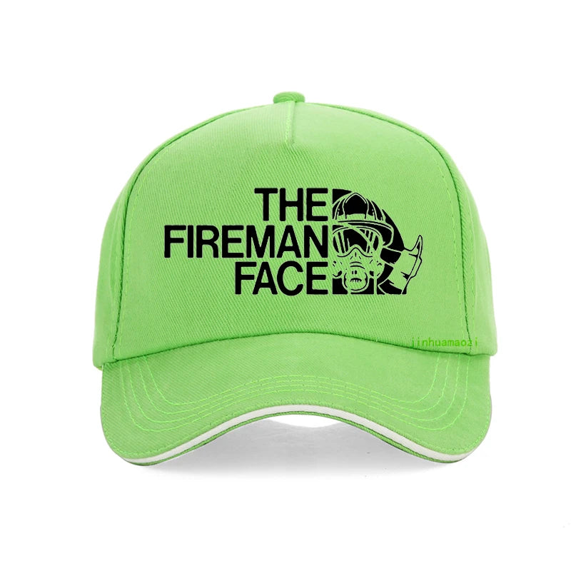 Funny Firefighter Face Adjustable Dad Baseball Cap