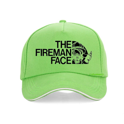 Funny Firefighter Face Adjustable Dad Baseball Cap