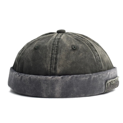 Retro Washed Brimless Docker Bucket Hat