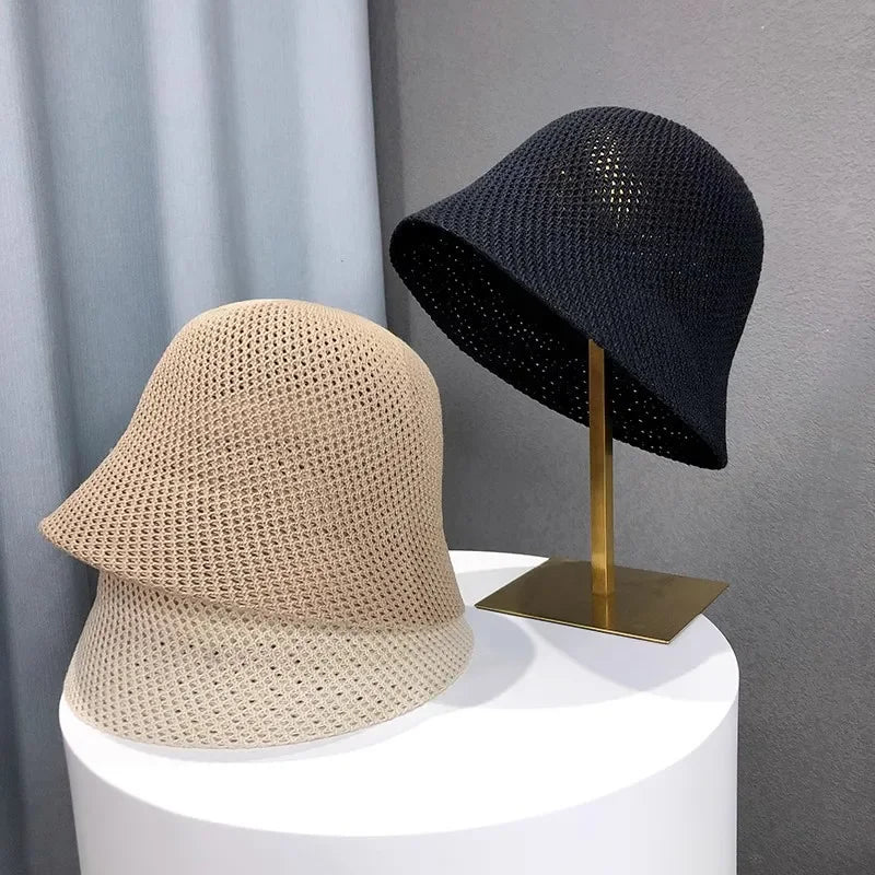 Women Summer Breathable Foldable Japanese Beach Bucket Hat