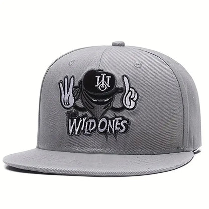 Ninja Letter Embroidery Hip Hop Snapback Cap