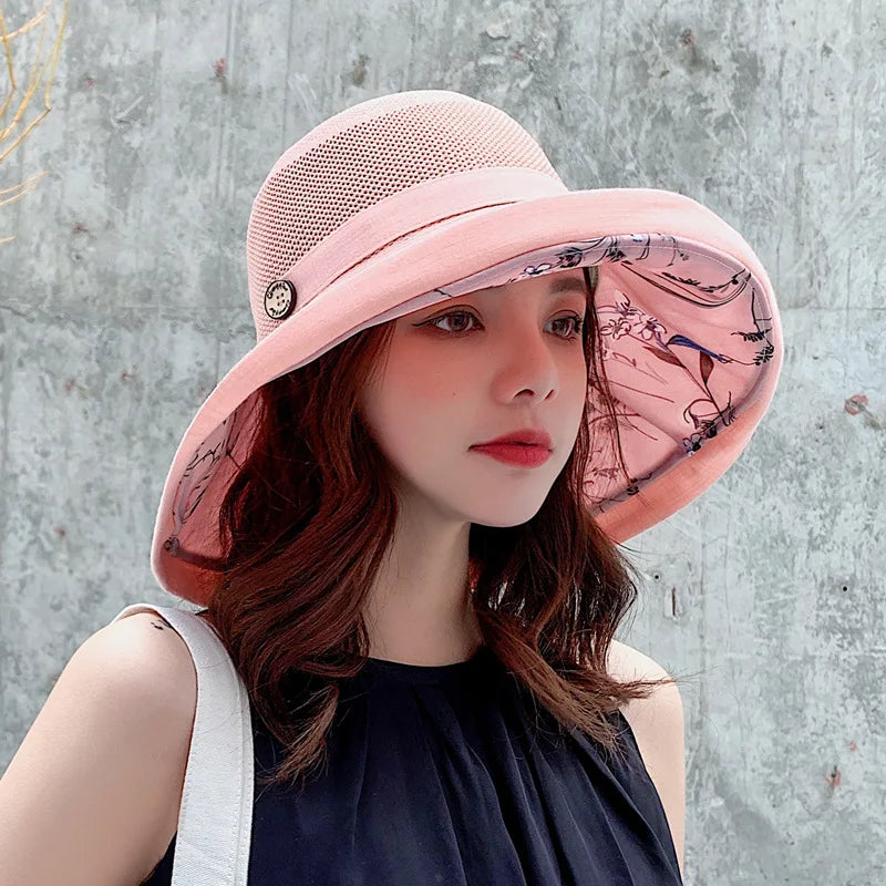 Women's Double-Sided Mesh Bucket Hat