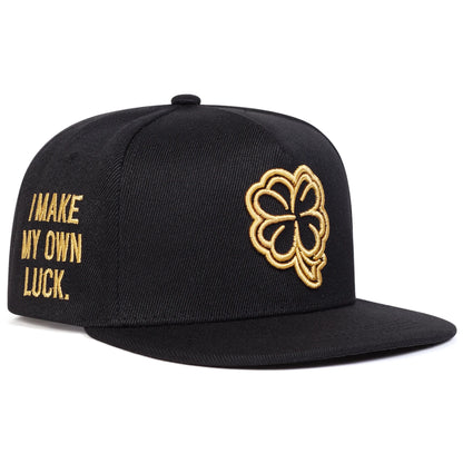 Unisex Four Leaf Clover Embroidery Side Letter Hip-hop Hats