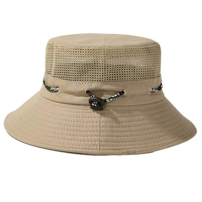 Men’s Breathable Wide Brim Sun Bucket Hat
