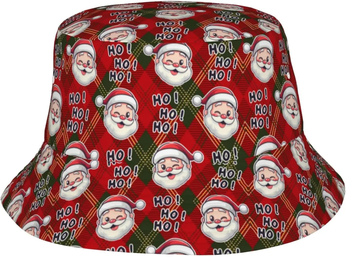Retro Christmas Poster Print Bucket Hat