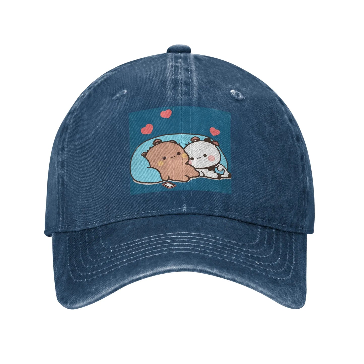 Bubu Dudu Panda Washed Denim Adjustable Baseball Cap