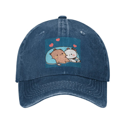 Bubu Dudu Panda Washed Denim Adjustable Baseball Cap