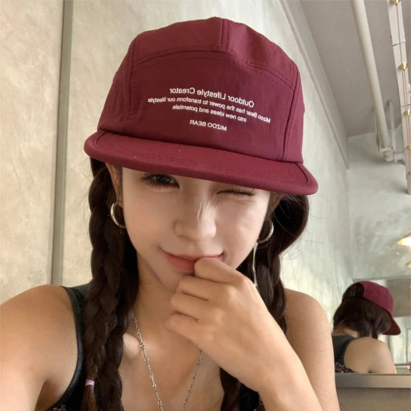 Street Letter Flat Brim Unisex Snapback Cap