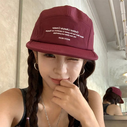 Street Letter Flat Brim Unisex Snapback Cap