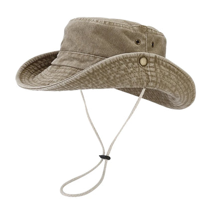 Cotton Solid Bucket Hat Unisex