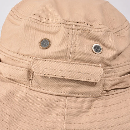 Unisex Four Seasons Cotton Bucket Hat with Pocket
