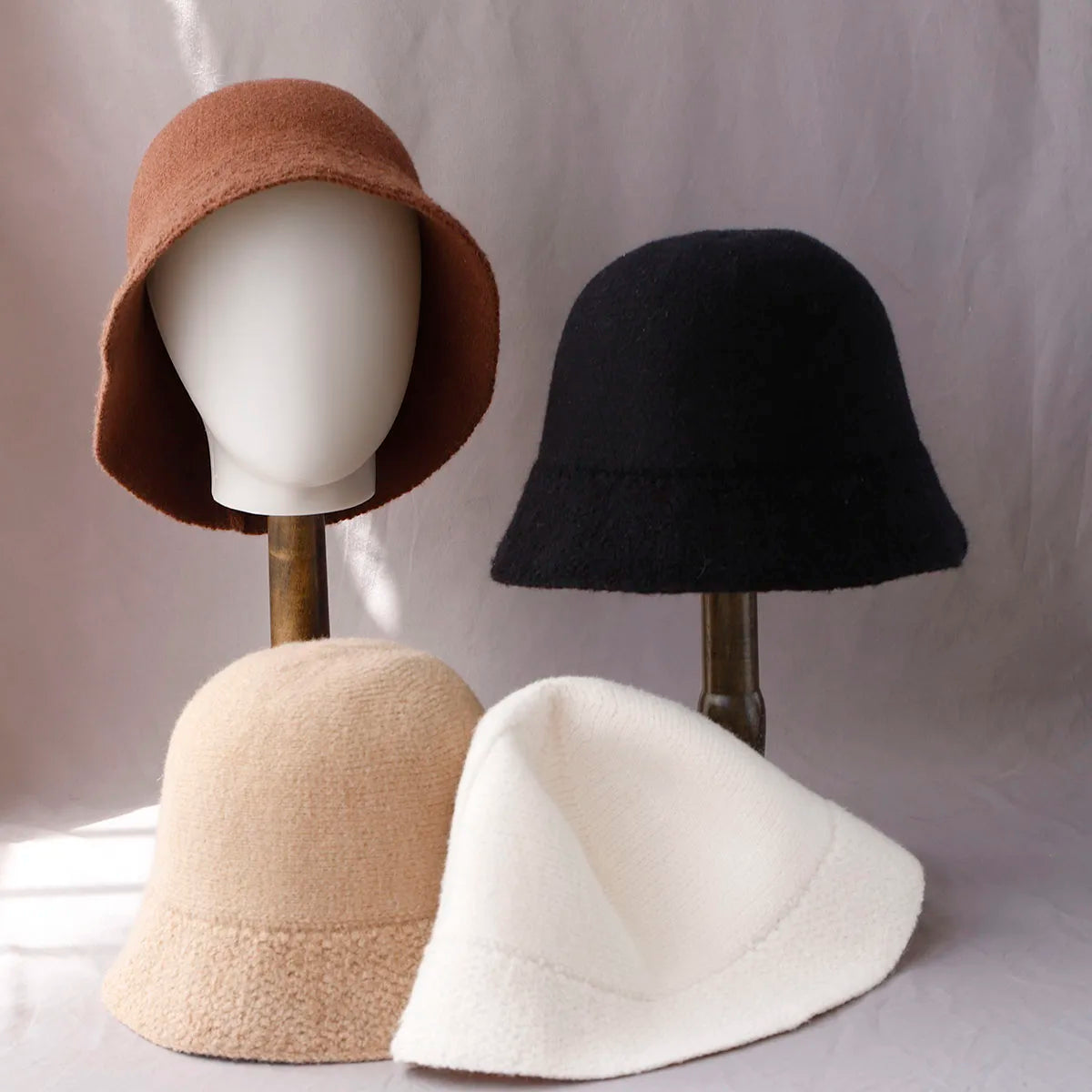 Simple Wool Women’s Winter Bucket Hat