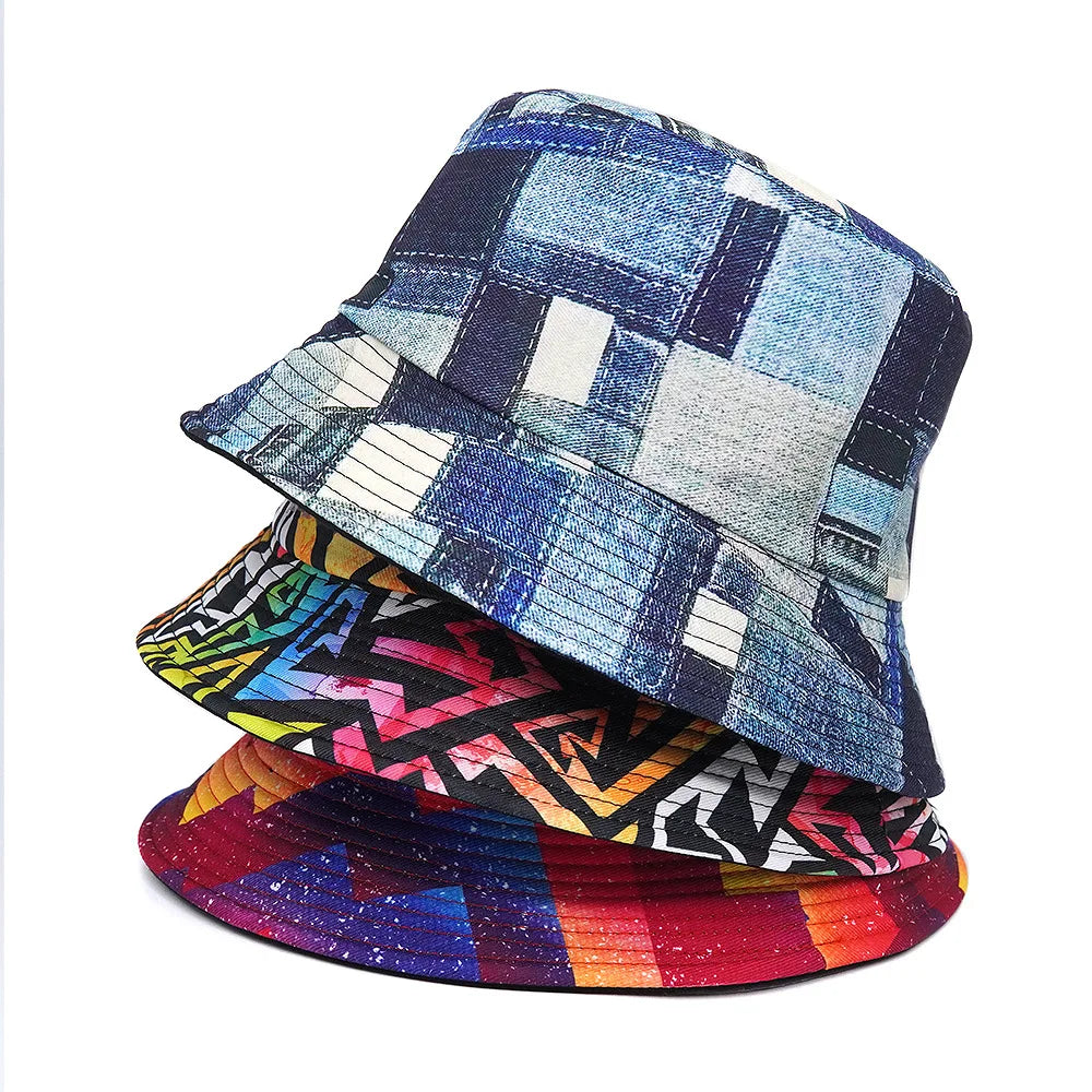 Unisex Reversible Tie-dye Bucket Hat
