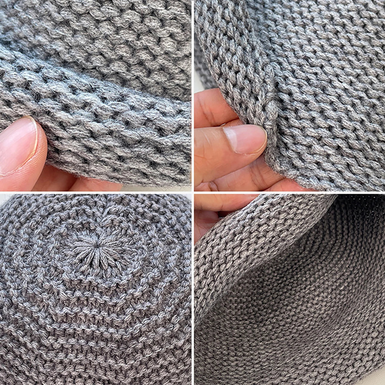 Rolled Edge Crochet Wool Bucket Hat