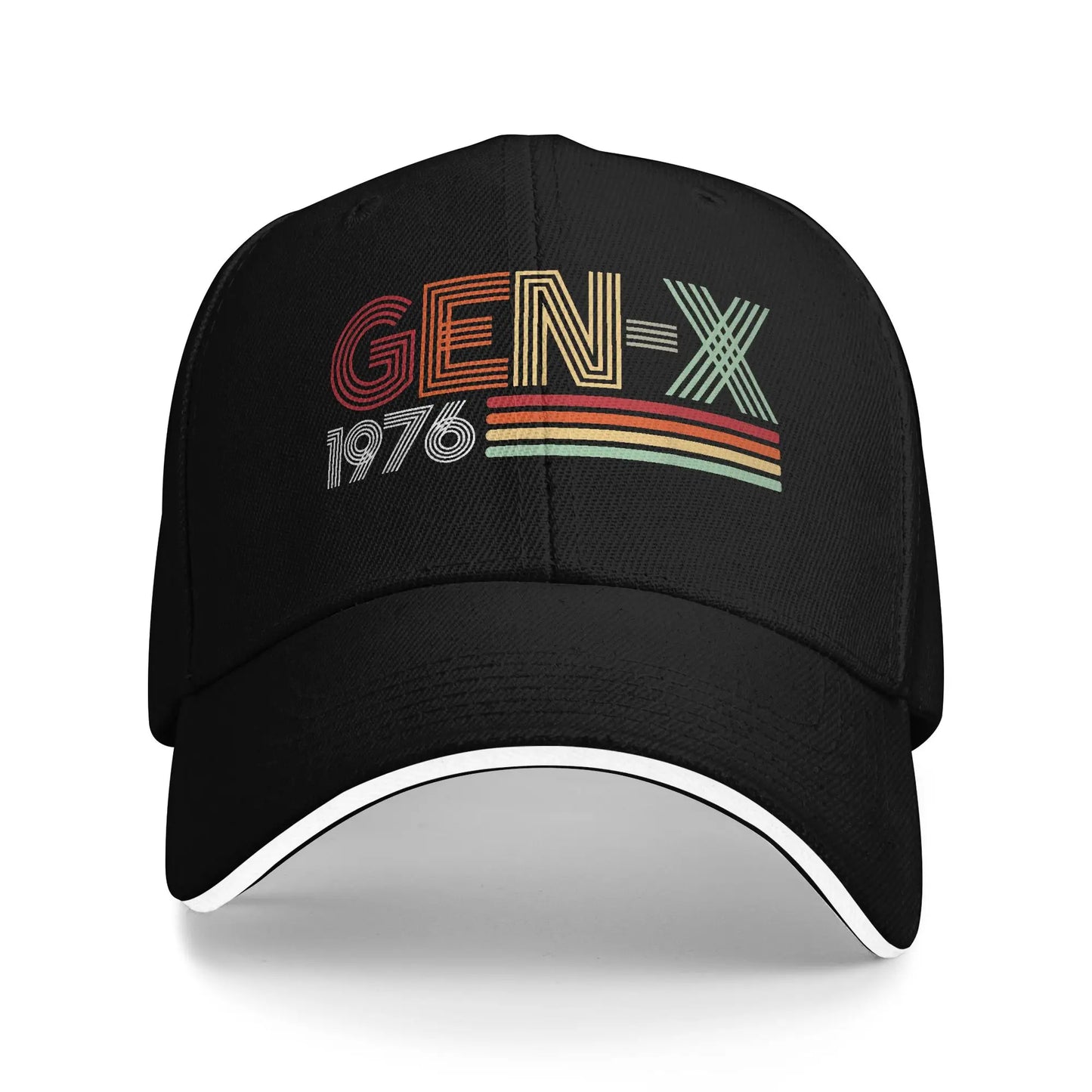Gen X 1976 Retro Vintage Text Baseball Cap