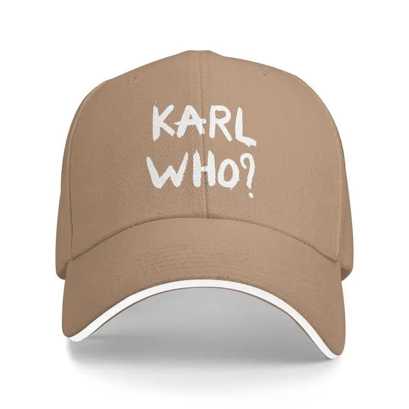 Karl Who Print Sandwich Baseball Cap