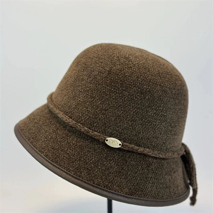 Hepburn Style Chenille Bucket Hat