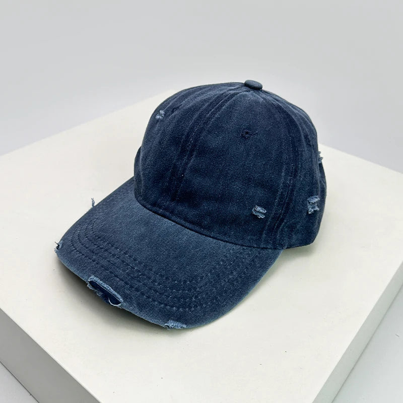 Broken Style Solid Vintage Baseball Cap