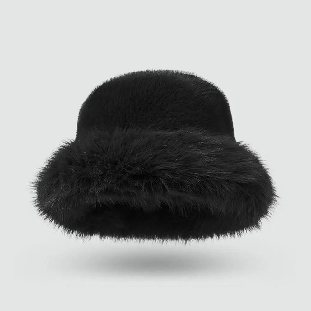 Women's Fluffy Faux Mink Fur Winter Bucket Hat