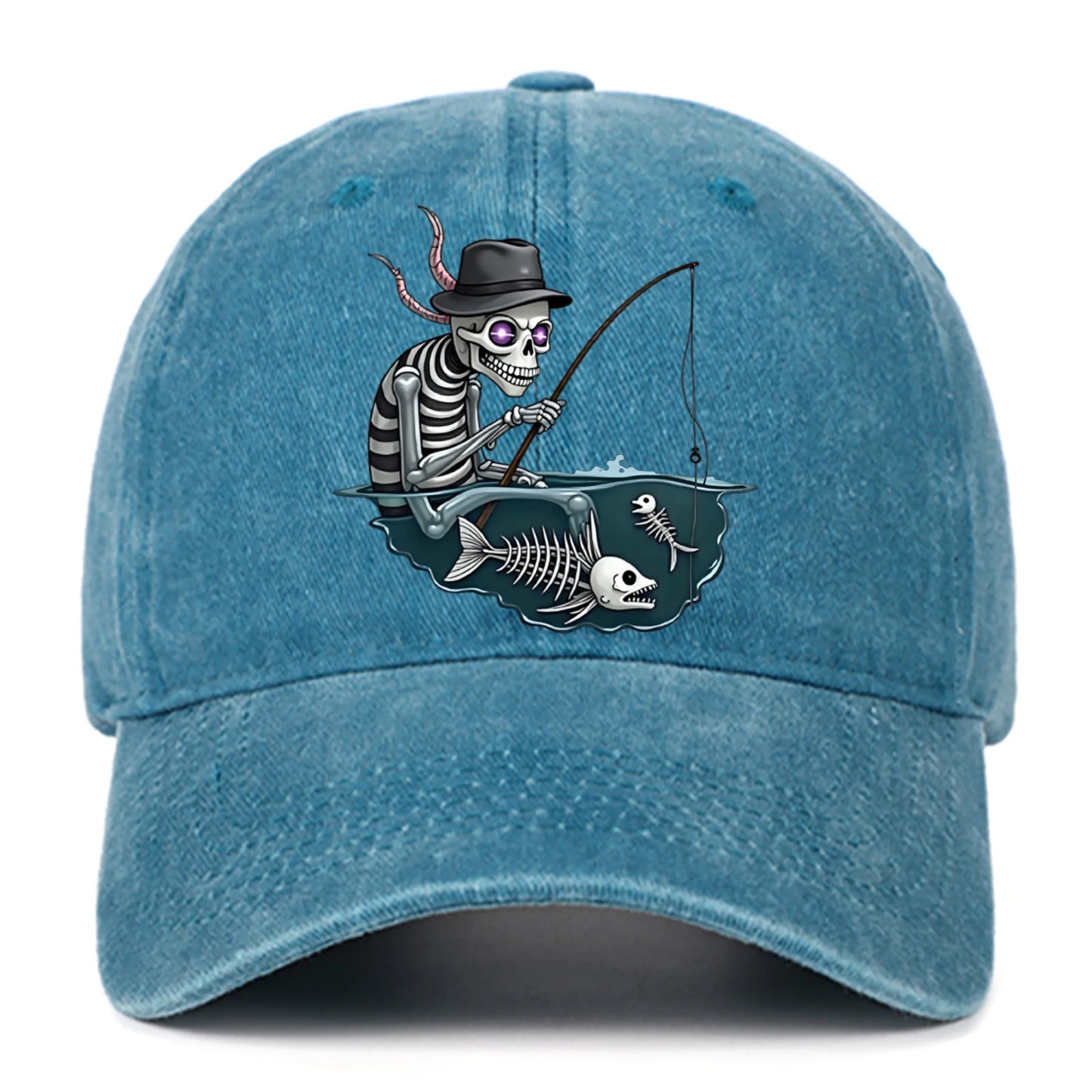 Skull Print Baseball Cap