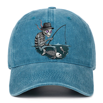Skull Print Baseball Cap