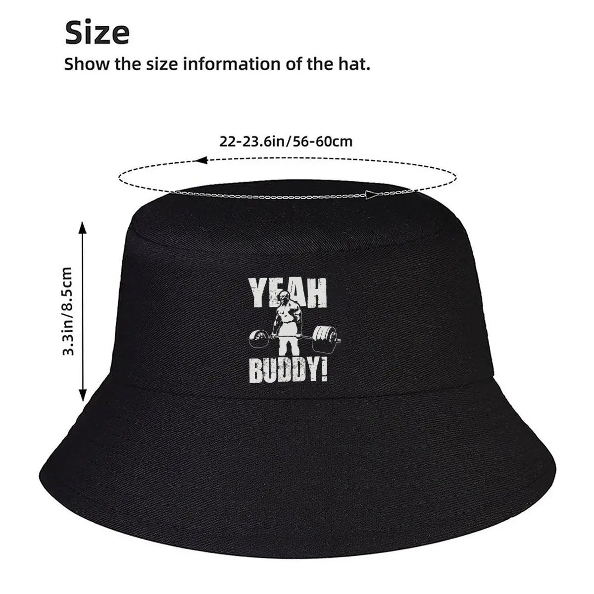 Yeah Buddy Gym Motivation Graphic Fitness Bucket Hat