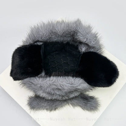 Leopard Print Plush Winter Bucket Hat