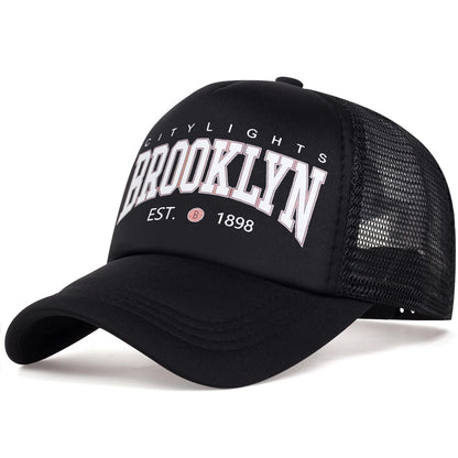 Unisex Brooklyn Letter Printed Baseball Net Caps