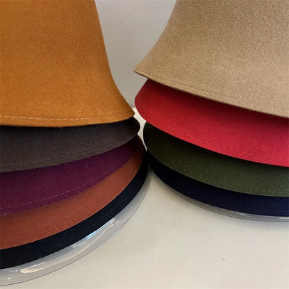 Vintage Elegant Wool Felt Warm Basin Hat