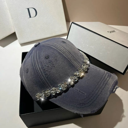 Rhinestone Korean Fashion Women’s Baseball Cap