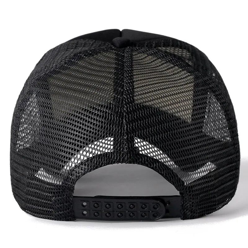 Plain Mesh Snapback Trucker Baseball Cap