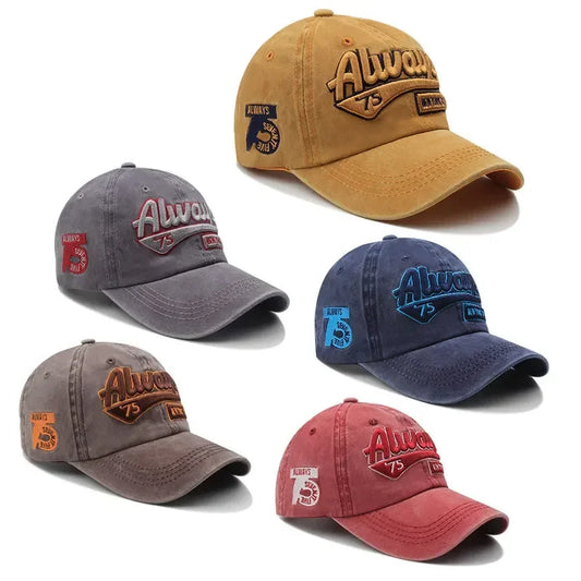 Unisex Vintage Washed “ALWAYS” Embroidered Baseball Cap