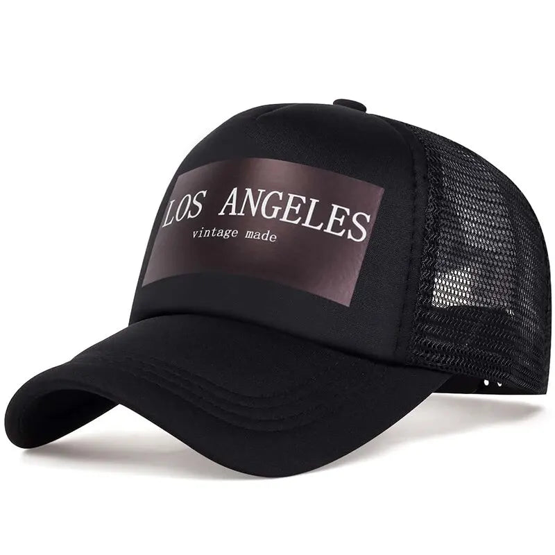 Unisex Los Angeles Print Baseball Mesh Caps