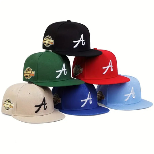 Punk Letter Embroidered Snapback Cap Breathable Sun Protection