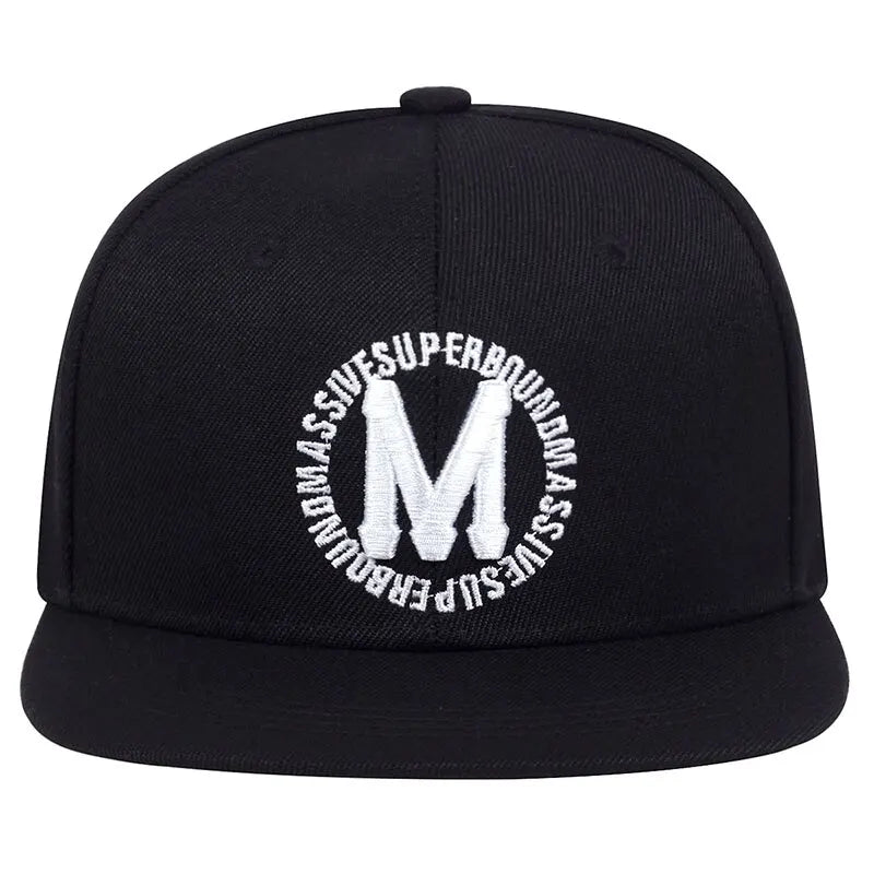 Letter Embroidered Snapback Hip Hop Baseball Hat